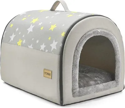 Image de Tente double pour chiens et chats - L - Gris - Tente chauffante - pour animaux de taille moyenne