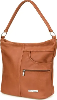 Productafbeelding van Damen lederen messengerbag, groot, klassiek, camelbruin