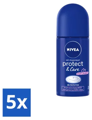 Produktbild von 5 x Nivea Protect & Care Deodorant Roll-On 50 ml - Vorteilspackung - 5 Stücke