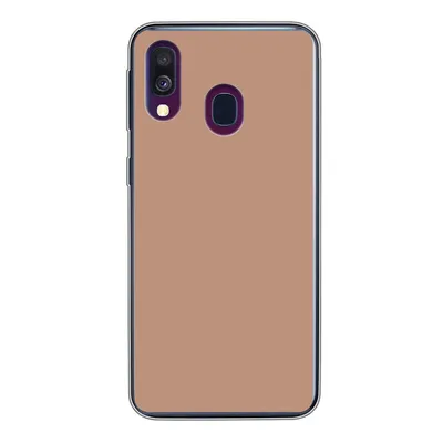 Produktbild von MuchoWow® Handyhülle Schutzhülle Hülle für Samsung Galaxy A40 Beige - Farbe - Rosa Silikon Softcase Handy Hülle - Handy-Tasche