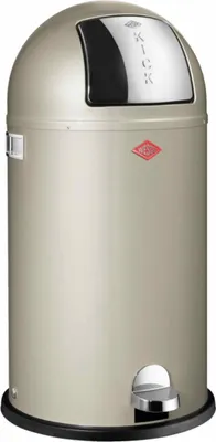 Produktbild von WESCO Tretabfalleimer 177731-03 KICKBOY in Neusilber mit 40 Liter Volumen / Abfallsammler / Mülleimer