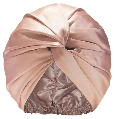 Produktbild von Damenhut aus Kunstseide, einfarbig, mit gedrehtem Knotenmuster, Turban-Mütze, Schlafmütze, Hausmütze