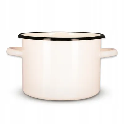 Produktbild von Kuketo | Emaille Kochtopf 4,5 L Mit Griffen – Induktion & Alle Herdarten – Creme Emaille Topf Robust, Hygienisch, Langlebig & Stilvoll