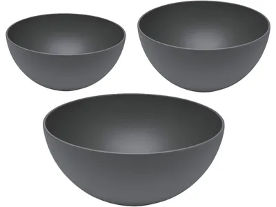 Produktbild von Magu 3er Set Natur-Design Schüssel Anthrazit Ø 20, 26, 30 cm