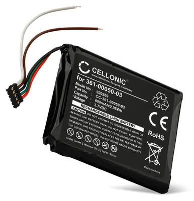 Produktbild von CELLONIC 1x Akku für Navigation Kompatibel mit Garmin Edge 510, 361-00050-03 - (800mAh, 3.7V)