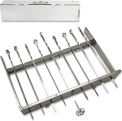 Produktbild von OLYMP Spiessdreher Drehspieß - Aufsatz Sesam Profi für 9 Spieße, manuell, Schaschlik, Grillspieß, Drehspieß, Ohne Motor