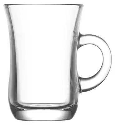 Immagine prodotto di LAV Yudum set di 6 bicchieri da tè con manico 95 ml - Ergonomici ed eleganti