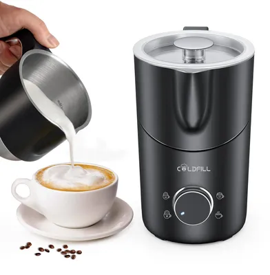 Milchaufschäumer 8-in-1, 400 ml, Edelstahl, für Cappuccino