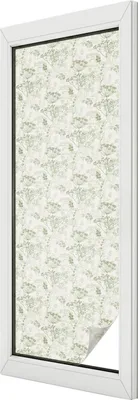 Obrázek produktu pro Vitrážová fólie na okno - 146x50 cm - vitrážový vzor - neprůhledná dekorační fólie pro ochranu soukromí - samolepicí, UV ochrana - botanický vzor