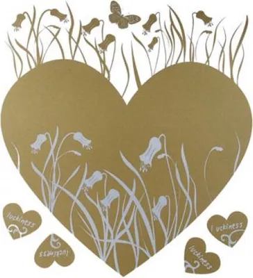 Produktbild von Wandsticker Herz gold
