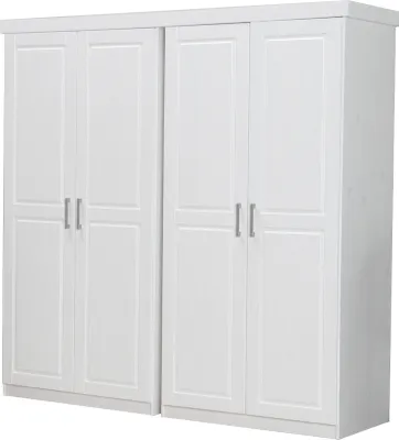 Produktbild von Magnus Kleiderschrank - 4Trg Breite 190 cm, Höhe 190 cm weiß.
