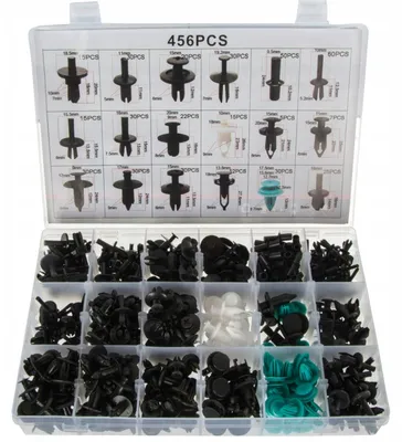 Produktbild von Set GEKO G02928 mit 456 Stück Klammern und Dübeln für Polster