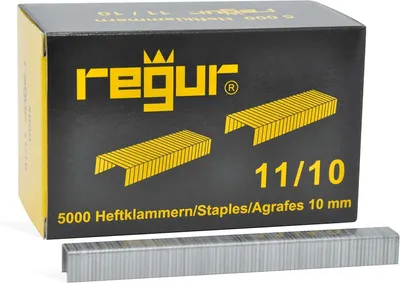 Produktbild von REGUR Flachdrahtklammer Typ 11 verzinkt- 11/10 mm, 5.000 Stk.