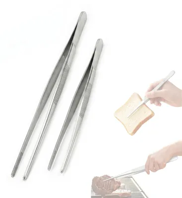 Küchenzangen-Set, 2 Stück, Edelstahl, 20+30 cm