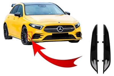 Imagen del producto de Deflectores delanteros laterales para parachoques, estilo A35, para MERCEDES Clase A W177 V177, desde 04.18 hasta 2022, color .