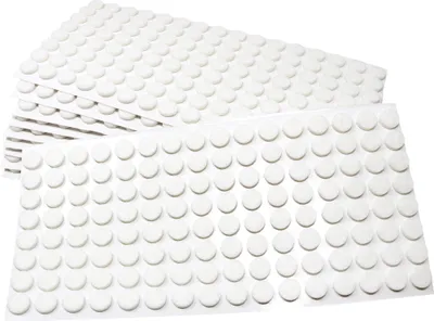 Produktbild von Adsamm® | 1280 x selbstklebende Filzgleiter / Weiß / Ø 12 mm / rund / Möbelgleiter aus Filz mit 3.5 mm Stärke