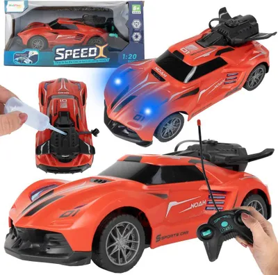 Obrázek produktu pro Malplay Rc 5Ch Auto na dálkové ovládání v měřítku 1:20 s dobíjecí mlhovkou Sportovní autíčko pro děti od 6 let