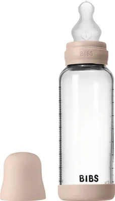 Produktbild von Bibs Glas-Flasche Baby Bottle Round 240 ml + Silikon-Trinksauger