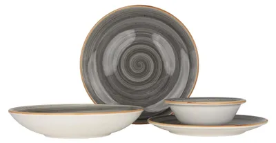 Zdjęcie produktu dla Zestaw naczyń Bonna - Aura Space - 24 elementy - 6 osób - porcelana