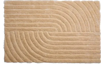 Produktbild von Hochflorteppich mit Reliefstruktur - 160 x 230 cm - Dunkelbeige - MERISA