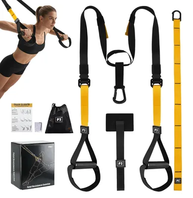Productafbeelding van Suspensietraining Slingtrainingsset met Deurankersysteem, Draagvermogen 400 kg