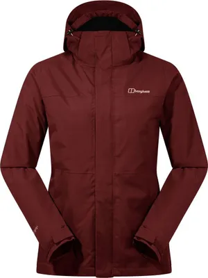 Wasserdichte Hillwalker 2.0 Gemini Jacke von Berghaus in Rot; Hardshelljacke für Damen mit Kapuze.