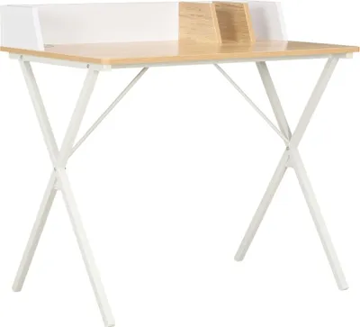 Image de Bureau Blanc et naturel 80x50x84 cm