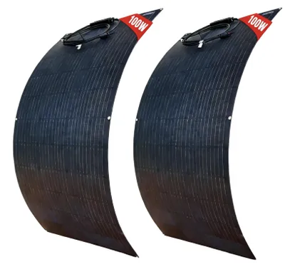 Immagine prodotto di Pannello solare, design flessibile, alta efficienza, 2 pannelli da 100 W