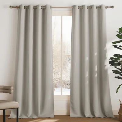 Zdjęcie produktu dla Zasłony zaciemiające, zestaw 2 sztuk, wymiary: 245 cm wysokości x 140 cm szerokości, kolor: naturalny