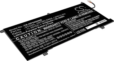 Image de TECHTEK Batterie pour ordinateur portable compatible avec [HP] Chromebook X360 14 G1, Chromebook X360 14-DA, Chromebook X360 14-DA0011DX, Chromebook