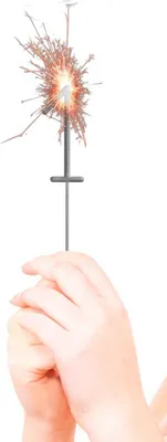 Produktbild von Geburtstags-Wunderkerze Zahl 1 für Kuchen, 6cm Zahlhöhe, 16cm Stiellänge