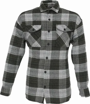Produktbild von Flanellhemd H-263 Flanellhemd Kariert Hemd Holzfällerhemd Herren Holzfäller Baumwolle Navygrün M