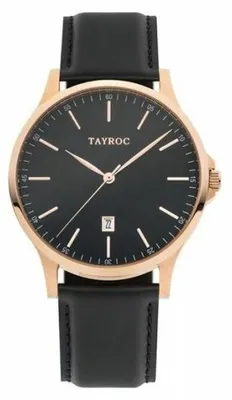 Obrázok produktu pre Tayroc TXM104 pánske náramkové hodinky, puzdro z nehrdzavejúcej ocele, kožený remienok