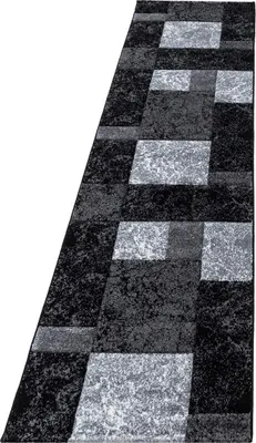 Produktbild von Kurzflor Teppich HAWAII Schwarz 80 x 300 cm