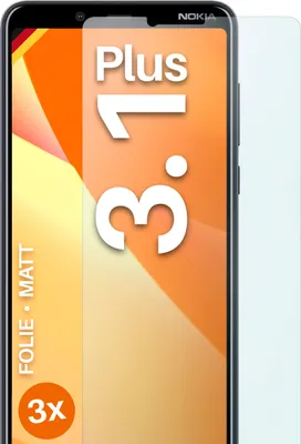 Produktbild von moex® 3x Schutzfolie kompatibel mit Nokia 3.1 Plus - Displayschutzfolie Anti Reflex Folie, Matt
