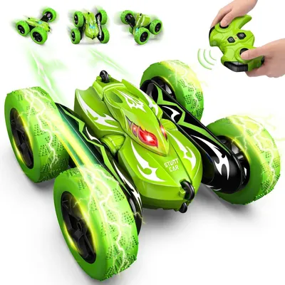 Productafbeelding van Afstandsbedieningsauto, geschikt voor kinderen van 3-8 jaar. 360° RC-auto, kinderspeelgoed voor buiten, cadeau. Geschikt voor jongens van 3-8 jaar. 2400 MHz, 4WD, monster truck, auto voor buiten, tuin, groen
