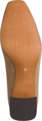 Produktbild von MARCO TOZZI Damen Pumps samtige Haptik Karreé Spitze Blockabsatz 2-22424-42, Größe:39 EU, Farbe:Beige