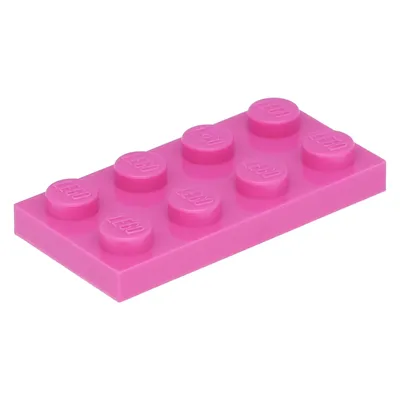 Productafbeelding van LEGO: 50 platen, afmeting 2x4 noppen, in donkerroze