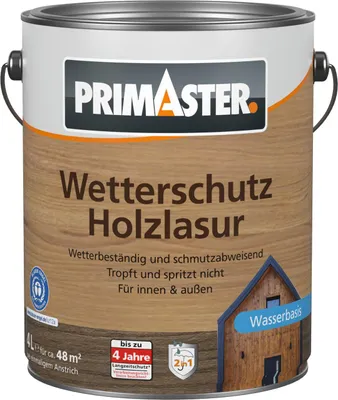 Produktbild von Primaster Wetterschutz Holzlasur 4 L kiefer