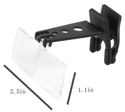 Immagine prodotto di Lente d'ingrandimento clip-on per occhiali, con ingrandimenti 1,5X, 2,5X e 3,5X, ideale per riparazioni