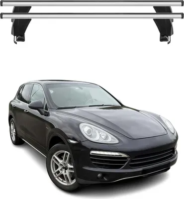 Image de Menabo Barres de toit Transversales pour Porsche Cayenne 2011-2017 Alu Gris T†V