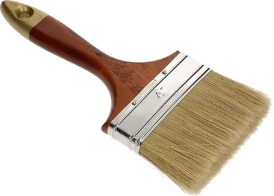 Immagine prodotto di KOTARBAU® Pennello piatto 4" lunghezza setole 100 mm Pennello per smalti Pennello per pittori Pennello in legno laccato per lavori di ristrutturazione