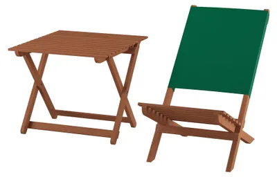 Produktbild von Klappstuhl Strandstuhl Anglerstuhl Gartenstuhl Stuhl zum Zusammenstecken grüner Bezug V-10-352