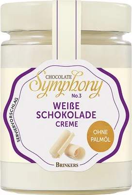 Produktbild von Brinkers Weiße Schokolade Creme ohne Palmöl 270g