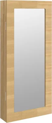 Image de vidaXL Armoire à bijoux avec miroir montage mural 30x8,5x67 cm