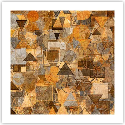 Produktbild von Poster - Poster ohne Rahmen - Abstraktion modern - 50x50 cm - Wand Bild - Wanddeko - Wandbilder - Kunstposter - Wandposter - Bilder - Kunstdruck - Wanddekoration - Wandbild - P2XAC50x50-4021