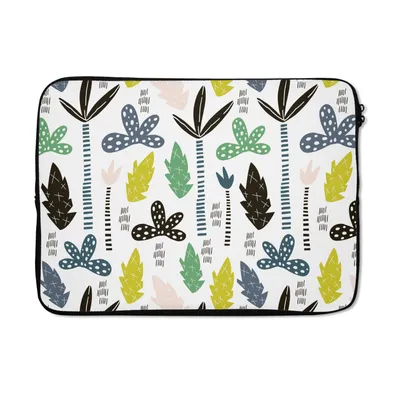 Produktbild von MuchoWow® Laptop Hülle 14 ZollDschungel - Blatt - Baum - Muster Laptoptasche - Laptoptasche - Stoßsicher - Schutzhaube