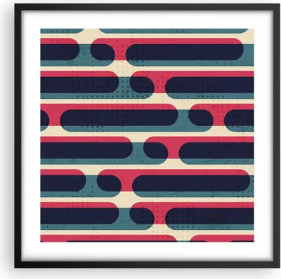 Produktbild von Gerahmtes Poster - Schwarzer Rahmen - Abstraktion Muster Modern - 50x50 cm - Wand Bild - Wanddeko - Wandbilder - Wandposter - Bilderrahmen - Bilder - Kunstdruck - Wandbild - P2BAC50x50-4200
