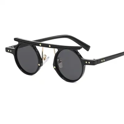 Produktbild von VeyRey Herren-Sonnenbrille Punnyostion Steampunk Schwarz gläser Schwarz Universal