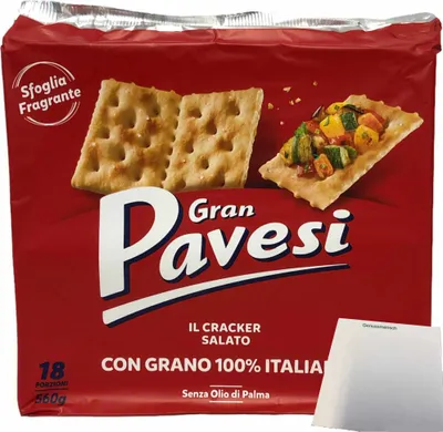Produktbild von Gran Pavesi Kekse Salati Gesalzen (560g Packung) + usy Block